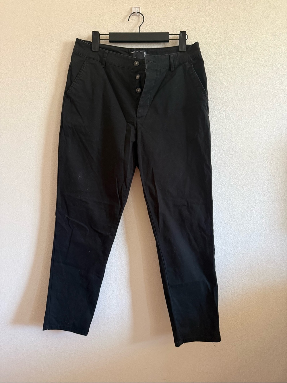 ASOS Men's Black Button-Fly Chinos